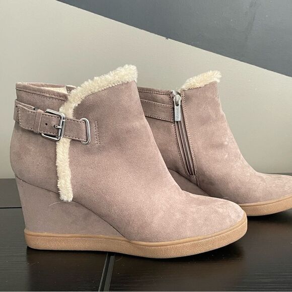 UNISA MOBII WEDGE BOOTIE, Tan, 9 - Picture 10 of 14